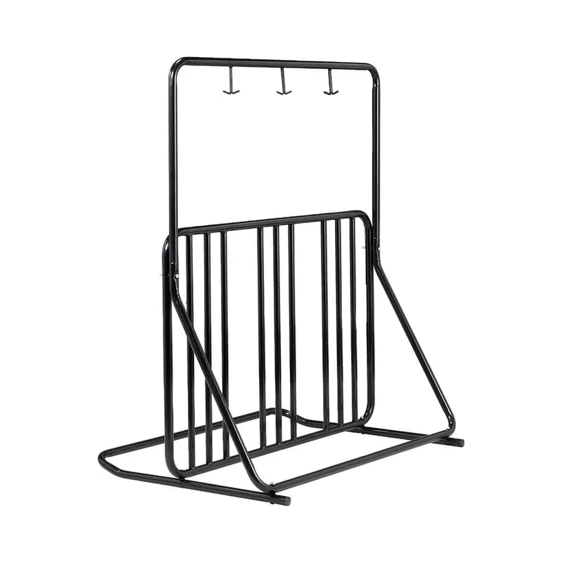 Multi-Bike Parking Rack with Gear Hooks