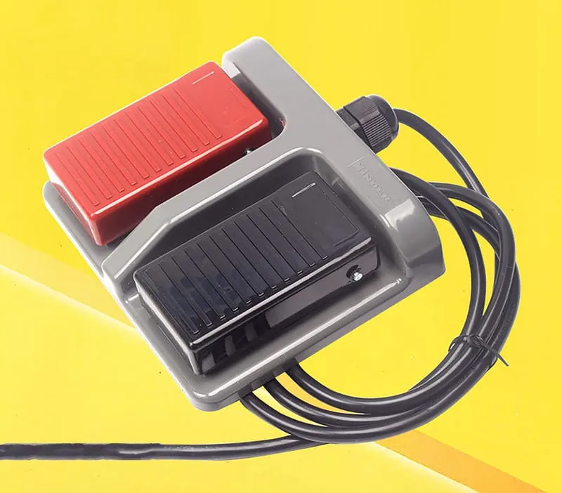 Dual foot pedal — hold-to-run up / down