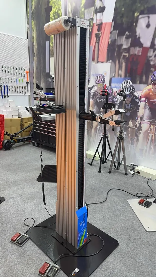 Truing stand demonstration at China Cycle 2025, Shanghai