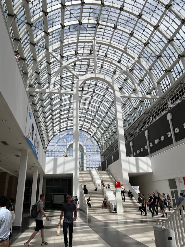 Frankfurt exhibition hall atrium during Eurobike 2022