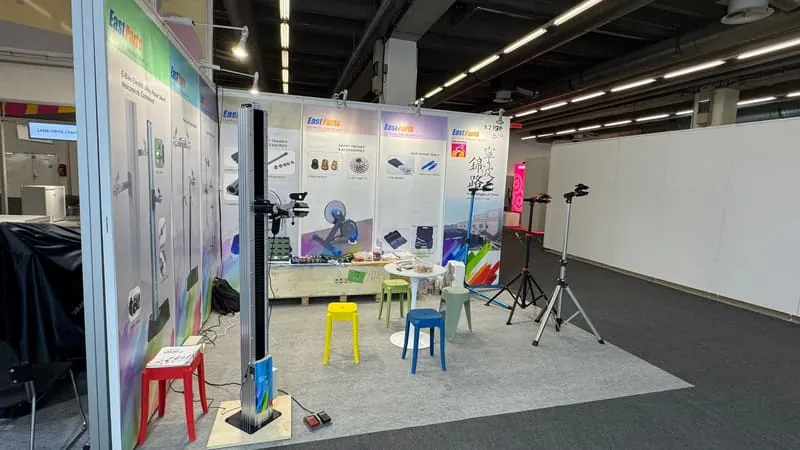 EASTPARTS booth with lifting repair stands at Eurobike 2024
